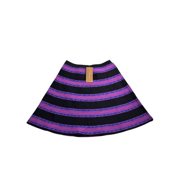 Francesca's Miami Womens A-Line Skirt Striped Size S Knee Length New - Picture 1 of 8
